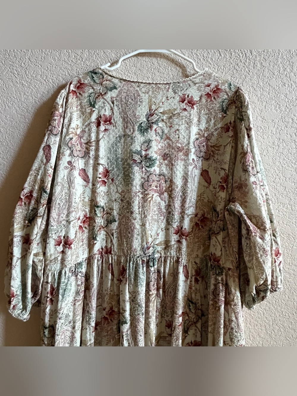 Torrid Festi Linen Blend Maxi Dress Anabelle Florals Cream Plus Size 3X Romantic - Picture 10 of 11